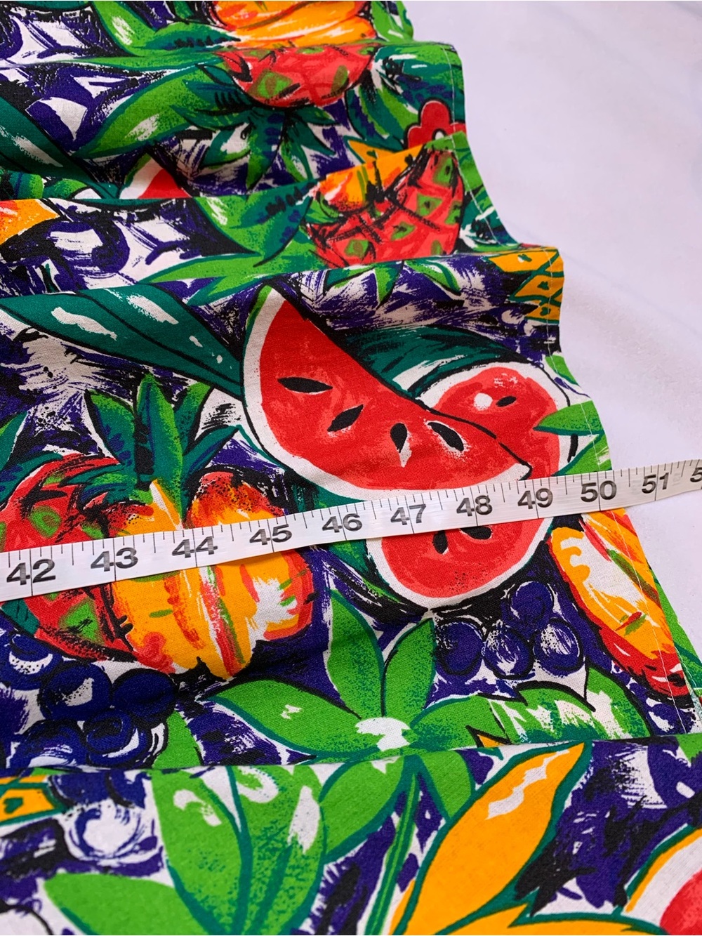 Vintage Carol Anderson Cali. Dress Women’s 11/12 L Fruit Maxi Button USA 80 90s - Picture 15 of 15